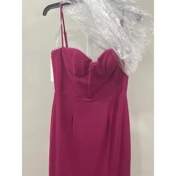 KATIE MAY Soraya Trumpet Midi Dress In Magenta - Picture 5 of 11